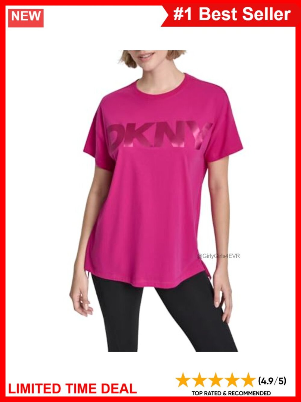 Short Sleeve Jumbo Satin Logo Crew Neck T-Shirt Oversized Fit